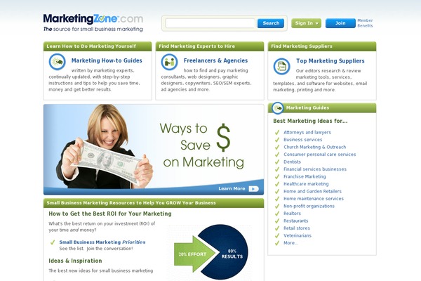 marketingzone.com site used Mz-theme