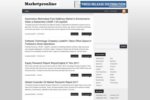 marketpronline.com site used Blogstartertheme