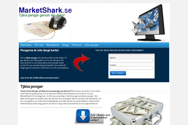 marketshark.se site used Flexx Blue