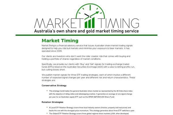 markettiming.com.au site used The Bootstrap