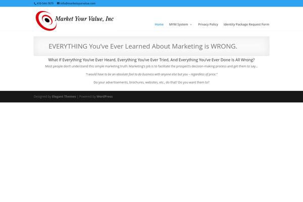 Divi theme site design template sample