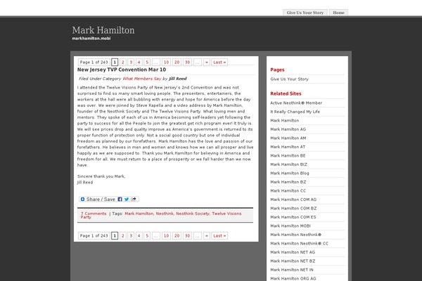 markhamilton.mobi site used GreyMonger Theme