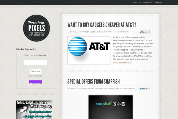 Premiumpixels theme site design template sample