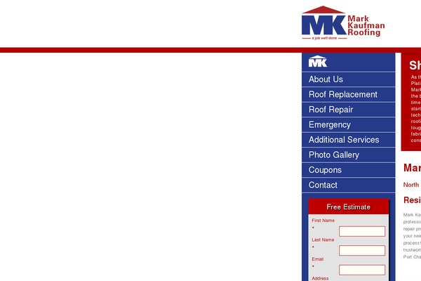 markkaufman-roofing.com site used Kickstart