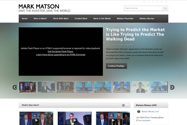 markmatson.tv site used VideoPlus