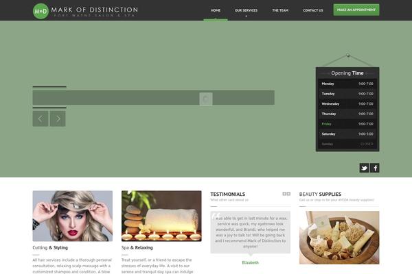 HairPress theme site design template sample