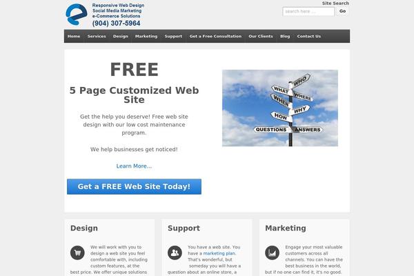 WordPress website example screenshot