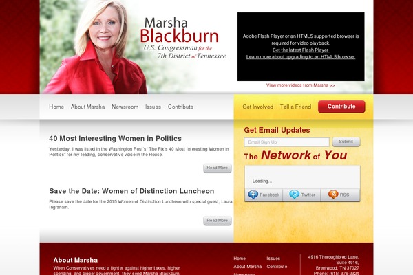 marshablackburn.com site used Blackburn