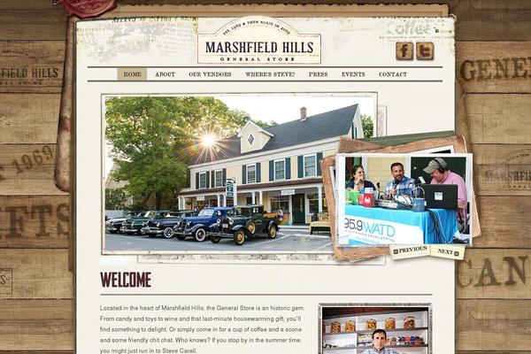 marshfieldhillsgeneralstore.com site used Marshfield