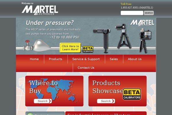 martelcalibrators.com site used Martel