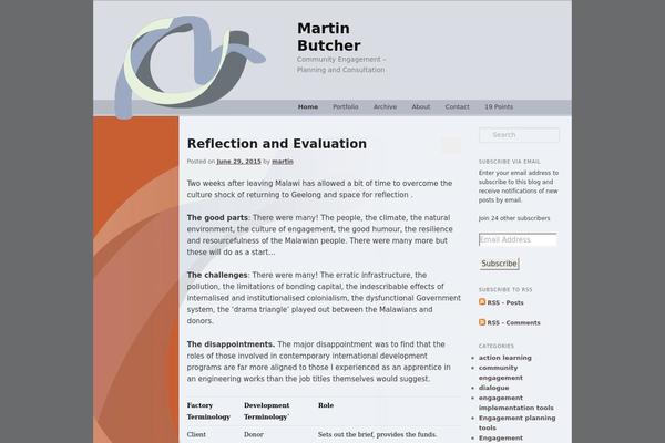 Twenty Eleven theme site design template sample