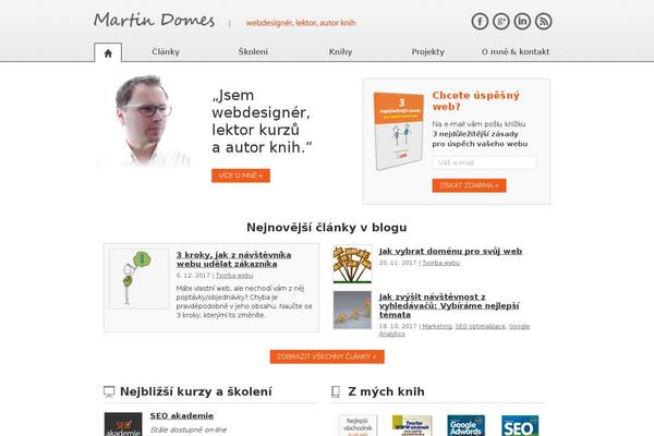 martindomes.cz site used Mdwebdesign