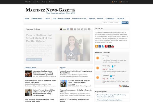 martinezgazette.com site used Short-news-pro