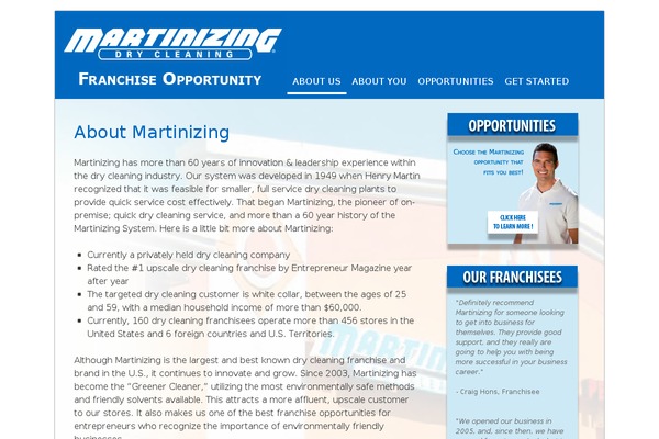 martinizingfranchise.com site used Martinizing