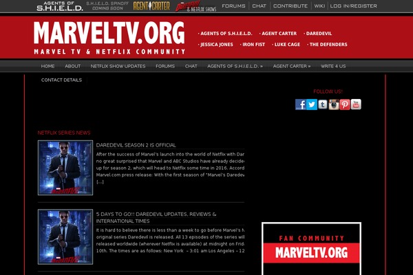 Marvel theme site design template sample