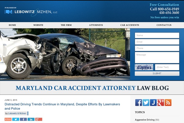 marylandcaraccidentattorneyblog.com site used Willow