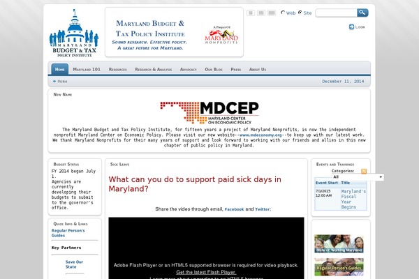 marylandpolicy.org site used Mdcep