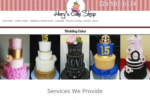 maryscakeshop.com site used Websites-depot