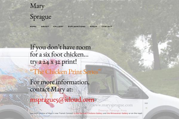 marysprague.com site used Mary