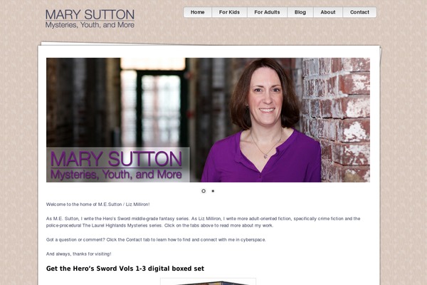 marysuttonauthor.com site used Authorlicious