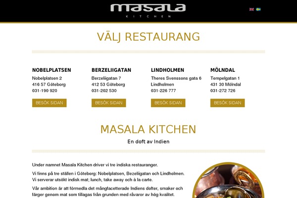 Masala theme site design template sample