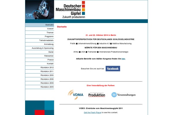 maschinenbau-gipfel.de site used Maschinenbaugipfel