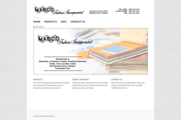 mascofabrics.com site used Complete-wp