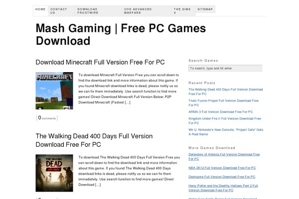 WordPress website example screenshot
