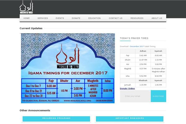 Site using Masjidal plugin