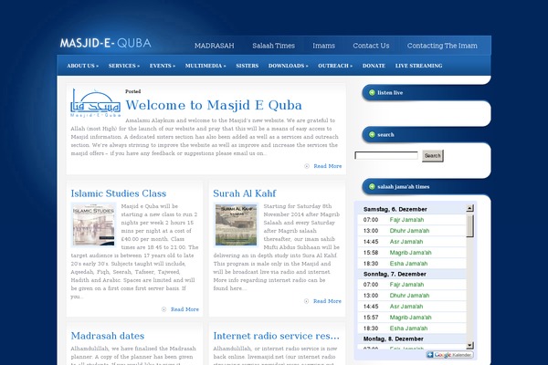 masjidequba.org.uk site used Studioblue1