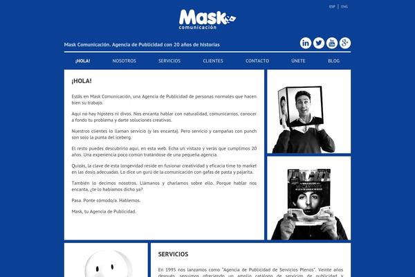 Mask theme site design template sample