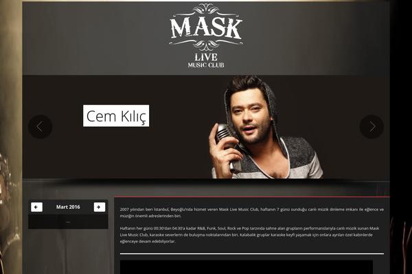 Mask theme site design template sample