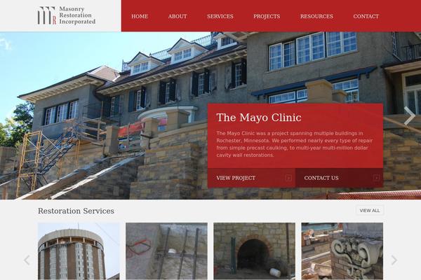 Masonry theme site design template sample