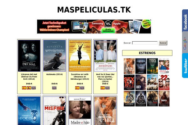 maspeliculas.tk site used Maspeliculas