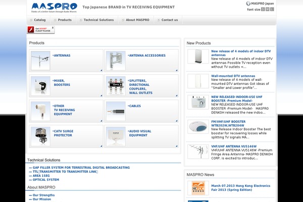 maspro.net site used Maspro