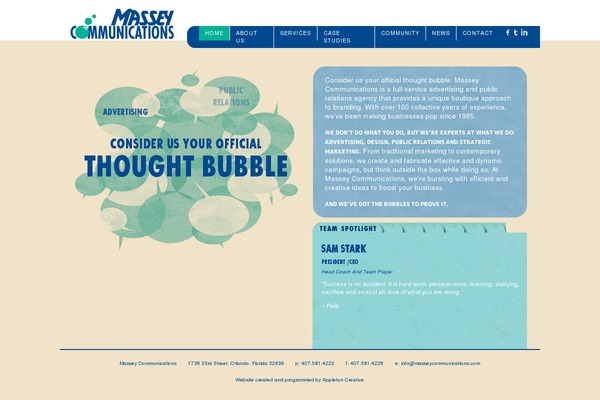 masseycommunications.com site used Massey