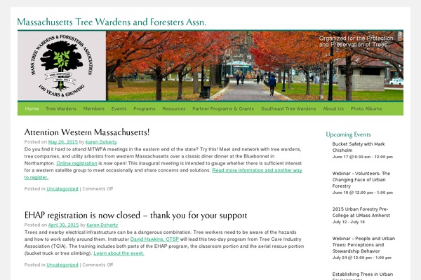 masstreewardens.org site used Twentyten-child