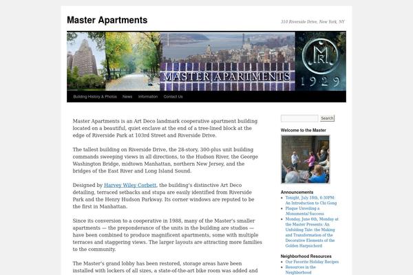Twenty Ten theme site design template sample