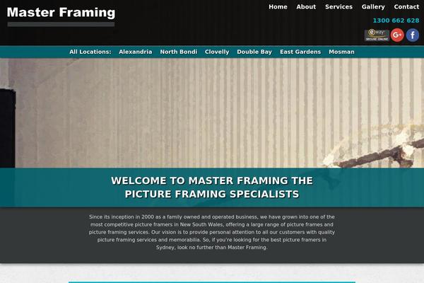 masterframing.com.au site used Masterframe