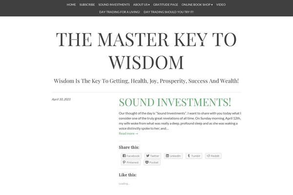 masterkeywisdom.com site used Bold Headline