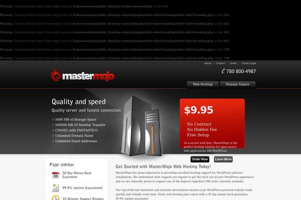 mastermojo.net site used Planet-hosting