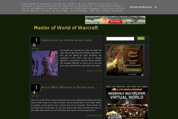 World-of-Warcraft WordPress theme, websites list used World-of-Warcraft theme World-of-Warcraft theme websites examples