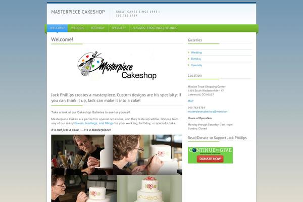 masterpiececakes.com site used Green One