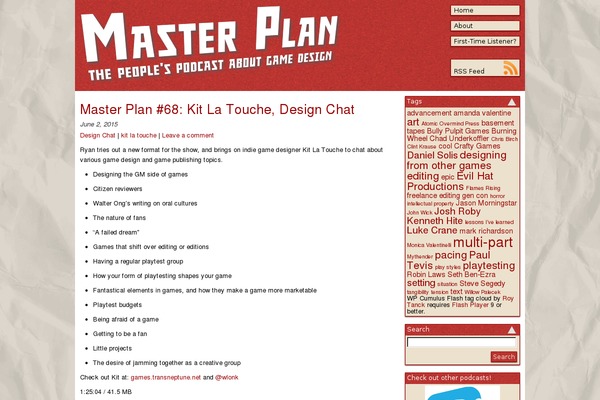 masterplanpodcast.net site used Masterplan