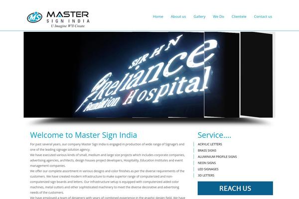 Master theme site design template sample