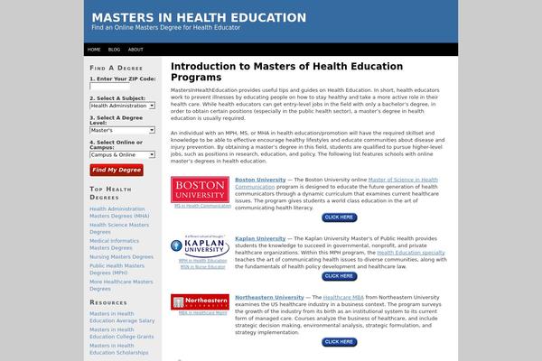 mastersinhealtheducation.com site used Overly-enthusiastic