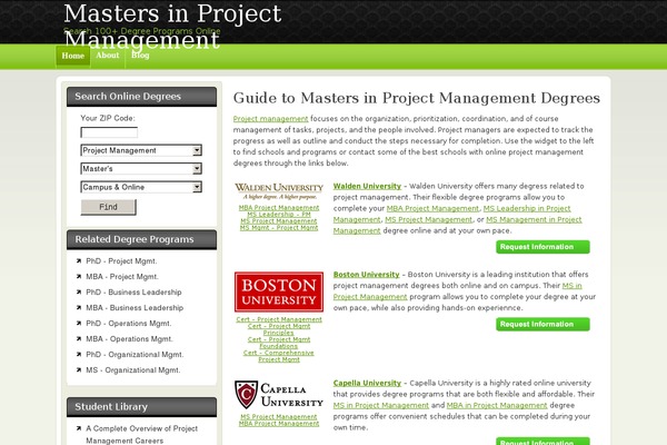 mastersinprojectmanagement.com site used New-evolution