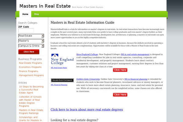 mastersinrealestate.org site used Green-thesis