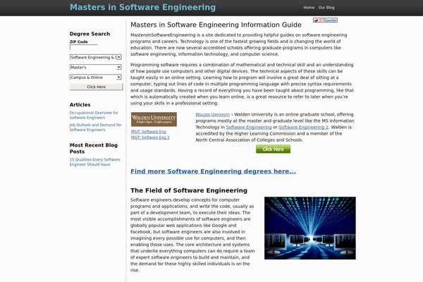 mastersinsoftwareengineering.net site used Wpcandy-shared