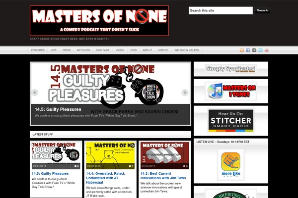 mastersofnone.com site used Arras WP theme